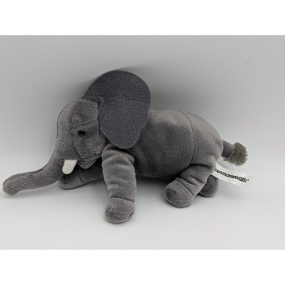 Commonwealth Plush Elephant Gray 2005 Floppy Ears Small Stuffed Animal